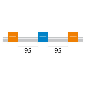 PVC Pump Tube 3tag (95mm) 0.25mm ID Orange/Blue (PKT 12)