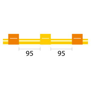 Contour Flared End Solva Pump Tube 3 tag 0.51mm ID Orange/Yellow, 95mm (PKT 6)