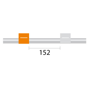 Tygon MH Pump Tube 2tag (152mm) 0.64mm ID Orange/White (PKT 6)