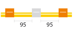 Solva Flex Pump Tube 3 tag (95mm) 0.64mm ID Orange/White (PKT 12)