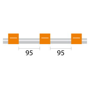 PVC Pump Tube 3tag (95mm) 0.89mm ID Orange/Orange, (PKT 12)
