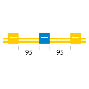 Solva Flex Pump Tube 3 tag (95mm) 1.52mm ID Yellow/Blue, (PKT 12)