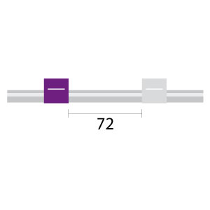 Tygon MH Pump Tube 2tag (72mm) 2.79mm ID Purple/White (PKT 6)