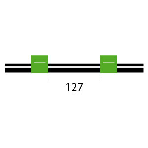 Contour Flared End Viton Pump Tube 2tag 1.85mm ID Green/Green (PKT 6)