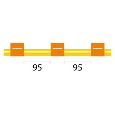 Solva Flex Pump Tube 3 tag (95mm) 0.89mm ID Orange/Orange (PKT 12)