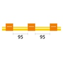 Contour Flared End Solva Pump Tube 3tag (95mm) 0.89mm ID Orange/Orange (PKT 6)