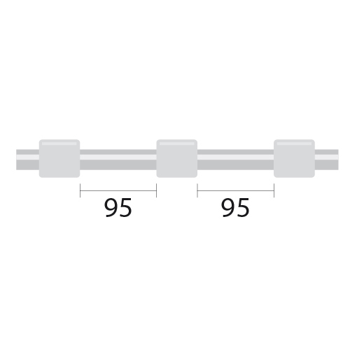 ProLok Contour Flared End PVC Pump Tube 3tag (95mm) 1.02mm ID White/White (PKT 6)