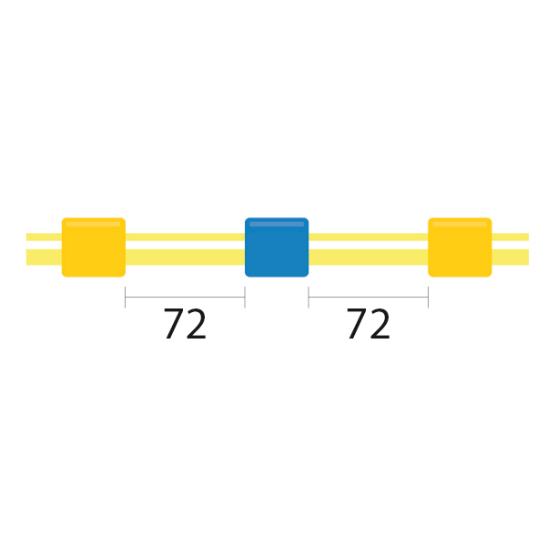 ProLok PharMed Pump Tube 3tag 1.52mm ID Yellow/Blue (PKT 12)