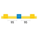 Contour Flared End Solva Pump Tube 3tag (95mm) 1.52mm ID Yellow/Blue (PKT 6)