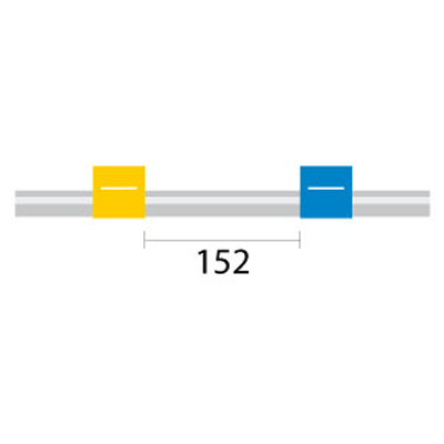 Contour Flared End MH Pump Tube 2tag (152mm) 1.52mm ID Yellow/Blue (PKT 6)