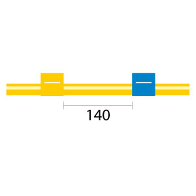 Contour Flared End Solva Flex Pump Tube 2tag 1.52mm ID Yellow/Blue (PKT 6)