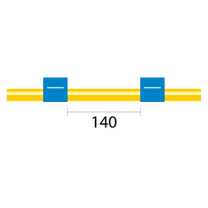 Contour Flared End Solva Flex Pump Tube 2tag 1.65mm ID Blue/Blue (PKT 6)
