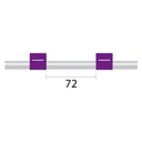 Contour Flared End Tygon MH Pump Tube 2tag (72mm) 2.06mm ID Purple/Purple (PKT 6)