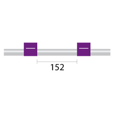 Contour Flared End Tygon MH Pump Tube 2tag (152mm) 2.06mm ID Purple/Purple (PKT 6)