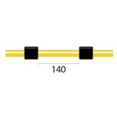 ProLok Contour Flared End Solva Flex Pump Tube 2tag 0.76mm ID Black/Black (PKT 6)