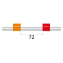 Contour Flared End PVC Pump Tube Short 2tag 0.19mm ID Orange/Red (PKT 6)
