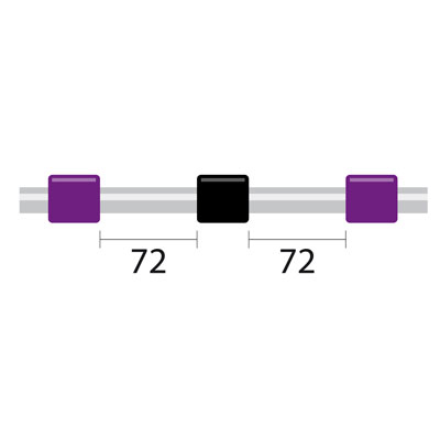 ProLok Contour Flared End PVC Pump Tube 3tag 2.29mm ID Purple/Black (PKT 6)