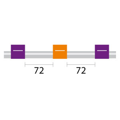 Contour Flared End PVC Pump Tube 3tag 2.54mm ID Purple/Orange (PKT 6)