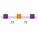Contour Flared End PVC Pump Tube 3tag 2.54mm ID Purple/Orange (PKT 6)
