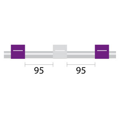 PVC Pump Tube 3tag (95mm) 2.79mm ID Purple/White (PKT 12)