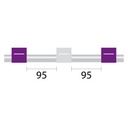 Contour Flared End PVC Pump Tube 3tag (95mm) 2.79mm ID Purple/White (PKT 6)