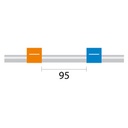 Contour Flared End PVC Pump Tube 2tag (95mm) 0.25mm ID Orange/Blue (PKT 6)