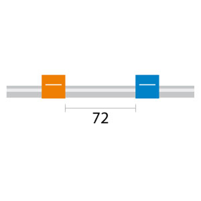 Contour Flared End PVC Pump Tube Short 2tag 0.25mm ID Orange/Blue (PKT 6)