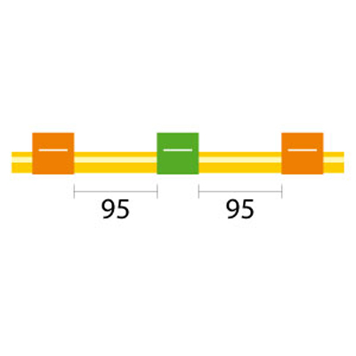 ProLok Solva Flex Pump Tube 3 tag (95mm) 0.38mm ID Orange/Green (PKT 12)