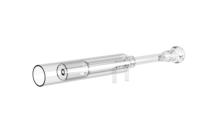 Quartz Torch 2.5mm injector, 4mm OD side arms with S19 for Spectro SOP