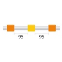 ProLok Contour Flared End PVC Pump Tube 3tag (95mm) 0.51mm ID Orange/Yellow (PKT 6)