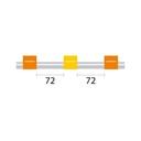 ProLok Contour Flared End PVC Pump Tube 3tag 0.51mm ID Orange/Yellow (PKT 6)