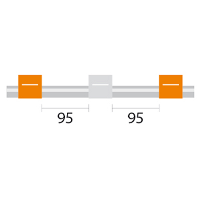Contour Flared End PVC Pump Tube 3tag (95mm) 0.64mm ID Orange/White (PKT 6)