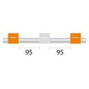 Contour Flared End PVC Pump Tube 3tag (95mm) 0.64mm ID Orange/White (PKT 6)