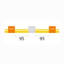 Contour Flared End Solva Pump Tube 3tag (95mm) 0.64mm ID Orange/White (PKT 6)