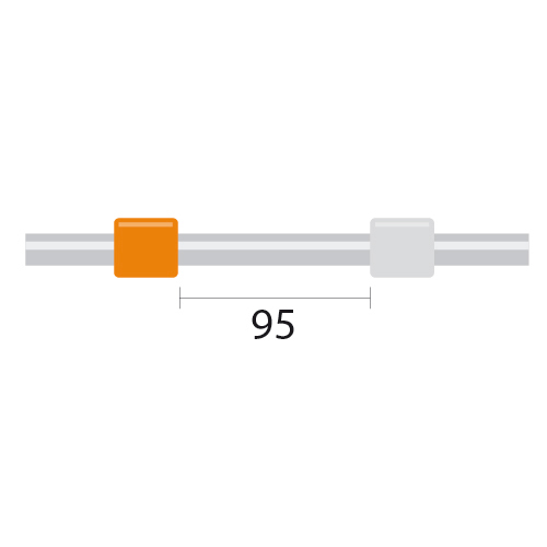 ProLok Contour Flared End MH Pump Tube 2tag (95mm) 0.64mm ID Orange/White (PKT 6)
