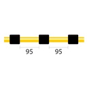 ProLok Contour Flared End Solva Pump Tube 3tag (95mm) 0.76mm ID Black/Black (PKT 6)