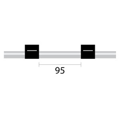 Contour Flared End PVC Pump Tube 2tag (95mm) 0.76mm ID Black/Black (PKT 6)