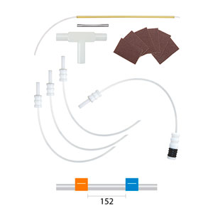 [60-703-0504] HF-resistant Internal Standard Kit with Orange/Blue Contour Flared End PVC tubing