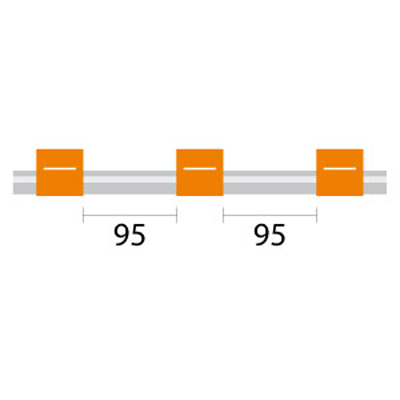[0.89-ORG3B-95] PVC Pump Tube 3tag (95mm) 0.89mm ID Orange/Orange (PKT 12)
