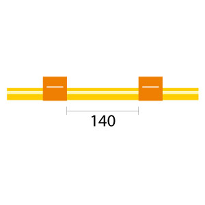 [0.89-ORG-SF-F] Contour Flared End Solva Flex Pump Tube 2tag 0.89mm ID Orange/Orange (PKT 6)