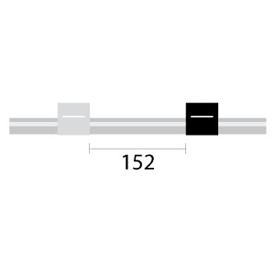 [0.95-WBLK-F] Contour Flared End PVC Pump Tube 2tag 0.95mm ID White/Black (PKT 6)