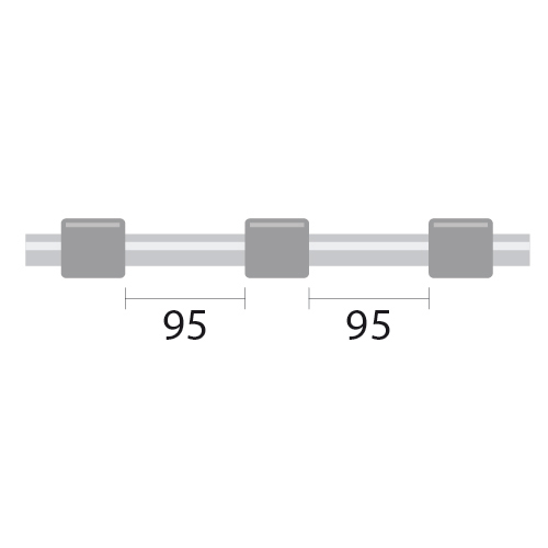 [1.30-GRY3B-95] ProLok PVC Pump Tube 3tag (95mm) 1.30mm ID Grey/Grey (PKT 12)