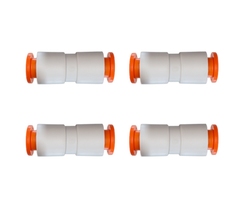Conector EzyLok para tubo de 1/4″ (pacote com 4; adequado para câmaras de nebulização encamisadas)