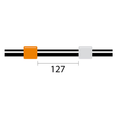 [VS0.64-OW] ProLok Viton Pump Tube 2tag 0.64mm ID Orange/White (PKT 12)