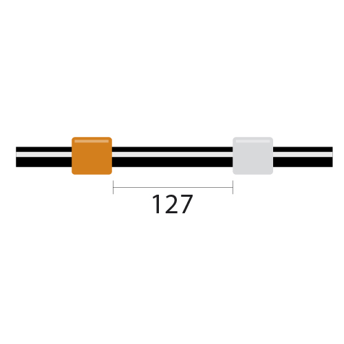 [VS0.64-OW-F] ProLok Contour Flared End Viton Pump Tube 2tag 0.64mm ID Orange/White (PKT 6)