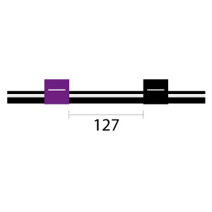[VS2.29-PBLK] Viton Pump Tube 2tag 2.29mm ID Purple/Black (PKT 12)