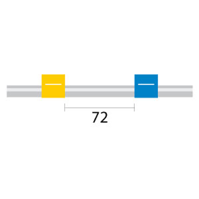 [1.52-YB-MH3] Tygon MH Pump Tube 2tag (72mm) 1.52mm ID Yellow/Blue (PKT 6)