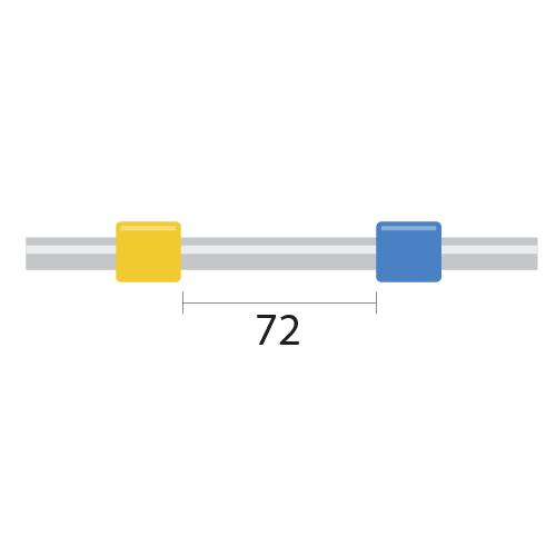 [1.52-YB-MH3-F] ProLok Contour Flared End MH Pump Tube 2tag (72mm) 1.52mm ID Yellow/Blue (PKT 6)