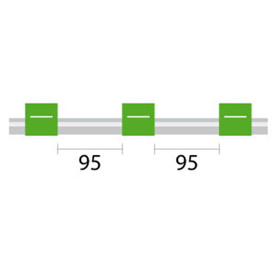 [1.85-GRN3B-95] ProLok PVC Pump Tube 3tag (95mm) 1.85mm ID Green/Green (PKT 12)