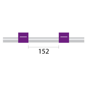 [2.06-PUR-F] Contour Flared End PVC Pump Tube 2tag 2.06mm ID Purple/Purple (PKT 6)
